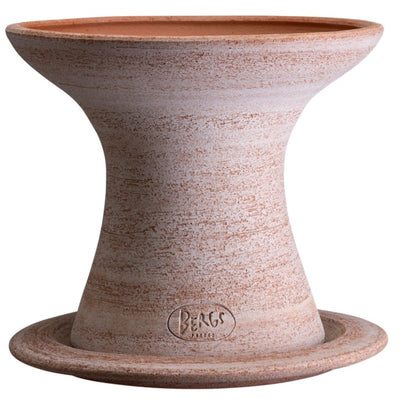 Celeste, rosa terracotta - bord, piedestal og krukke i ét