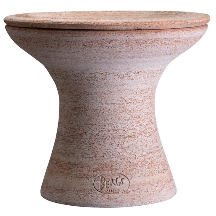 Celeste, rosa terracotta - bord, piedestal og krukke i ét