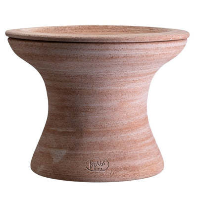 Celeste, rosa terracotta - bord, piedestal og krukke i ét