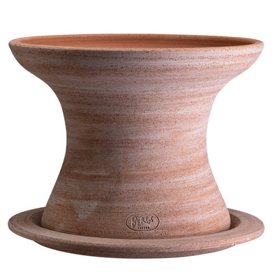 Celeste, rosa terracotta - bord, piedestal og krukke i ét