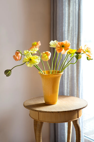 Daisy vase - gul glaseret